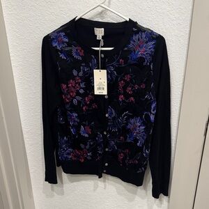 *BRAND NEW* Black Floral Mesh Embroidered Cardigan